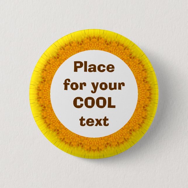 Daisy Mandala Template 07 6 Cm Round Badge (Front)