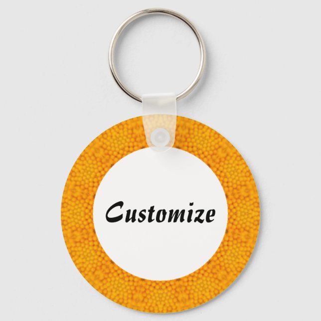 Daisy Mandala Template 09 Key Ring (Front)