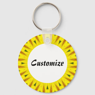 Daisy Mandala Template 16 Key Ring