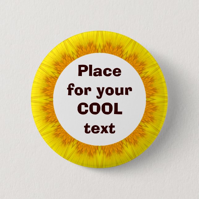 Daisy Mandala Template 17 6 Cm Round Badge (Front)