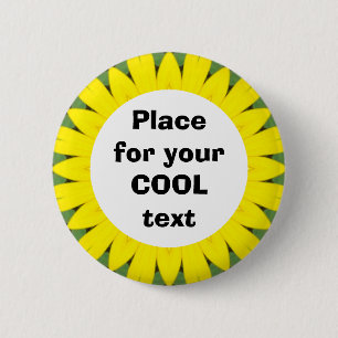 Daisy Mandala Template 18 6 Cm Round Badge