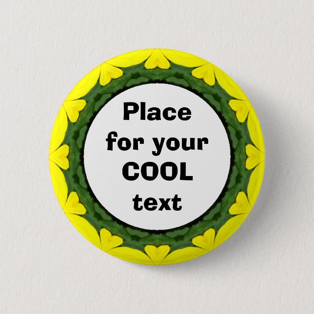 Daisy Mandala Template 22 6 Cm Round Badge (Front)
