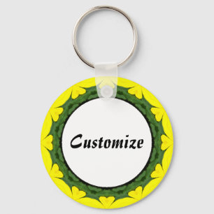 Daisy Mandala Template 22 Key Ring