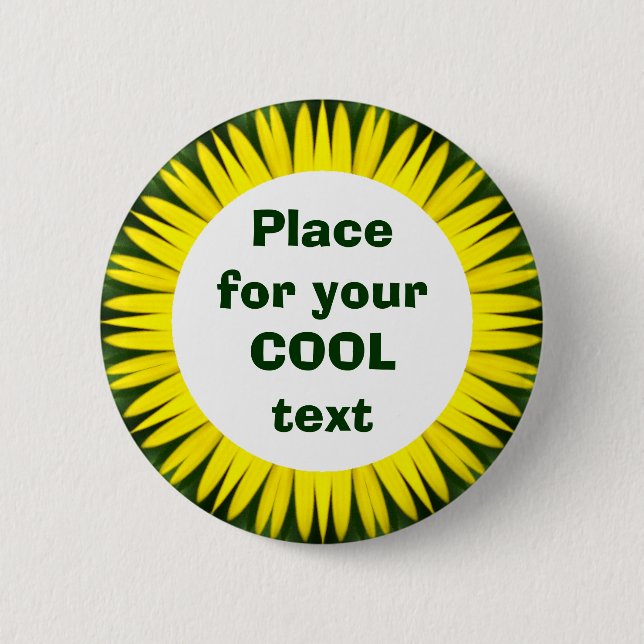 Daisy Mandala Template 25 6 Cm Round Badge (Front)