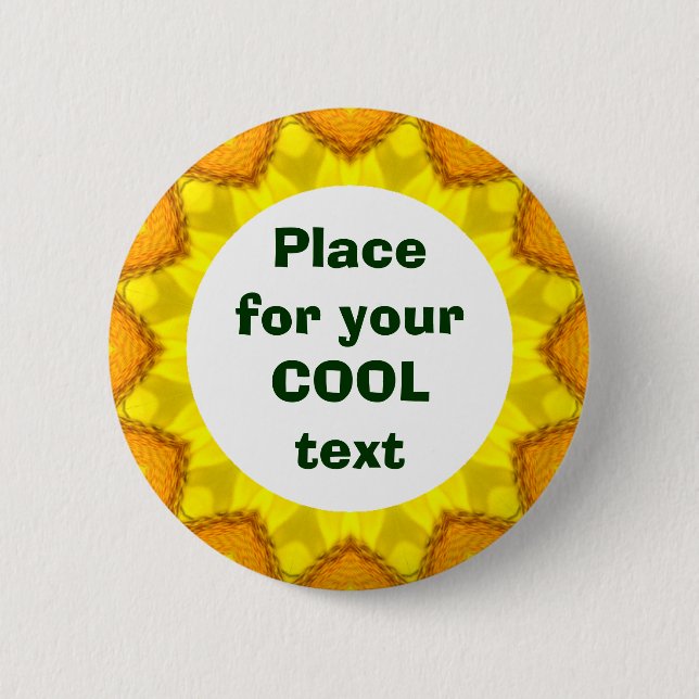 Daisy Mandala Template 30 6 Cm Round Badge (Front)