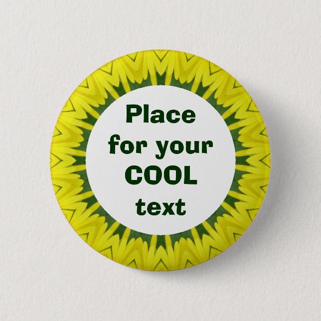 Daisy Mandala Template 34 6 Cm Round Badge (Front)
