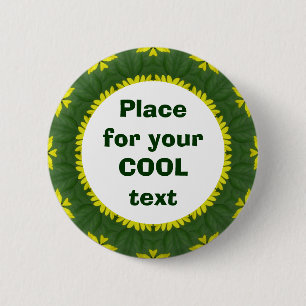 Daisy Mandala Template 38 6 Cm Round Badge