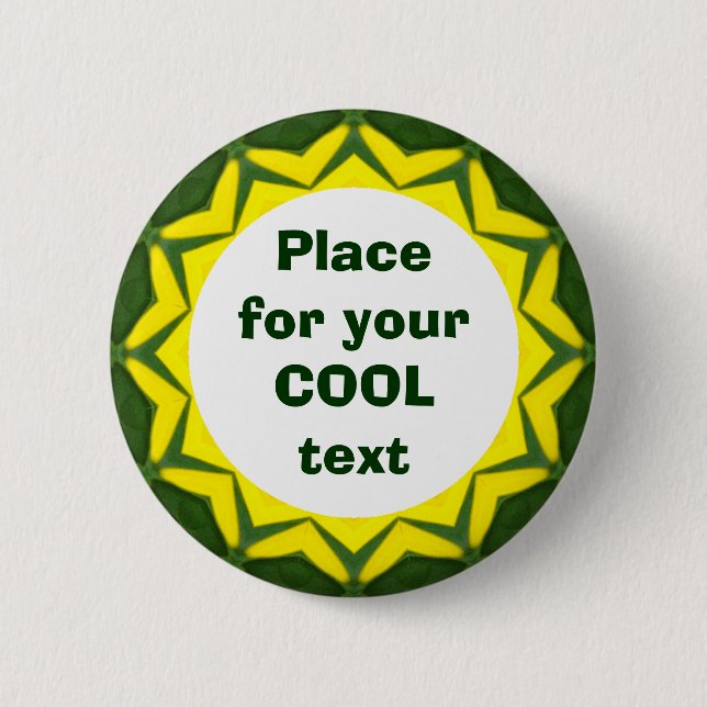 Daisy Mandala Template 39 6 Cm Round Badge (Front)