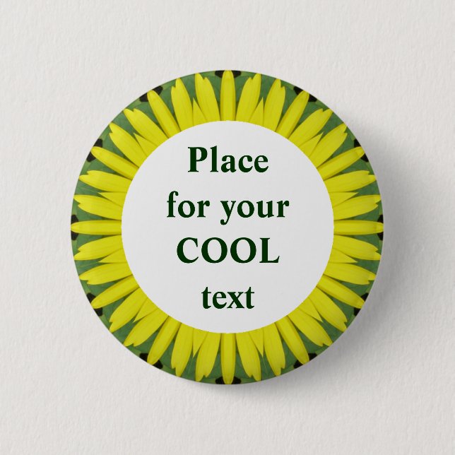 Daisy Mandala Template 40 6 Cm Round Badge (Front)
