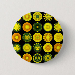 Daisy Mandalas 6 Cm Round Badge