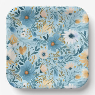Daisy Meadow Design Paper Plate