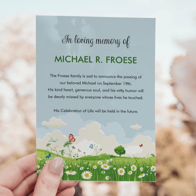 Daisy Meadow Photo Death Announcement (Creator Uploaded)