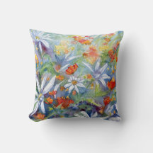 Daisy Meadow Throw Pillow