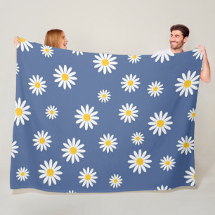 Daisy Meadows Blue Fleece Blanket