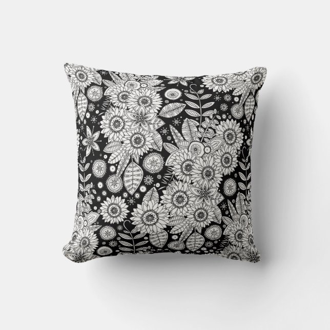 daisy mono pop cushion (Front)