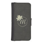 Daisy Monogram Black Leather Vegan