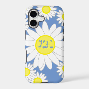 Daisy Monogram Blue White and Yellow