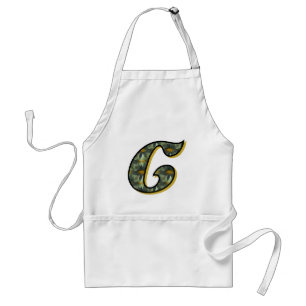 Daisy Monogram Initial C Standard Apron