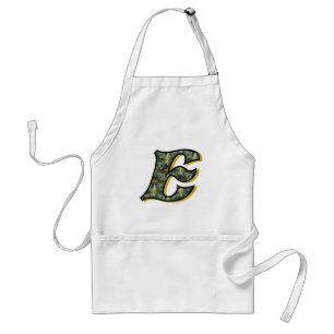 Daisy Monogram Initial E Standard Apron