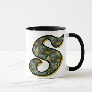 Daisy Monogram Initial S Mug