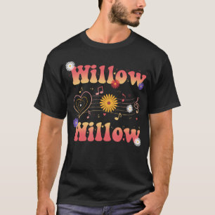 Daisy Music Willow First Name I Love Willow Groovy T-Shirt