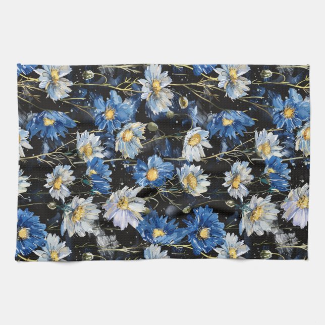 Daisy Night Dance Tea Towel (Horizontal)