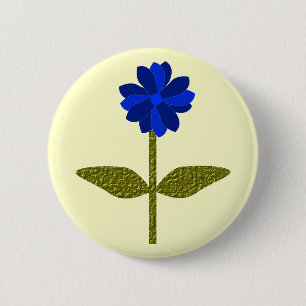 Daisy Ocean Blue Button