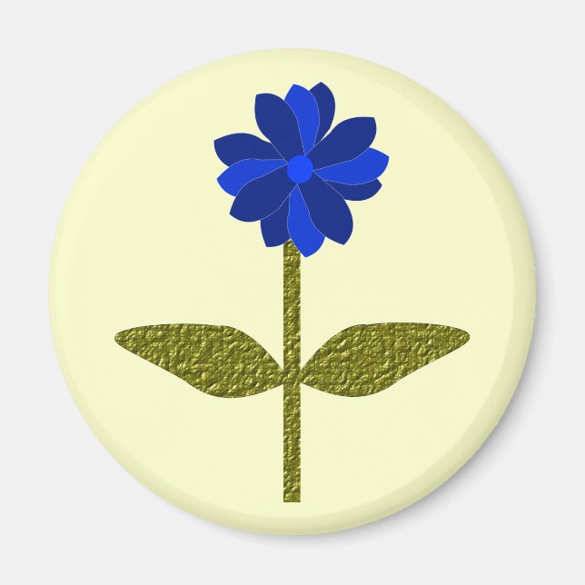 Daisy Ocean Blue Magnet (Front)