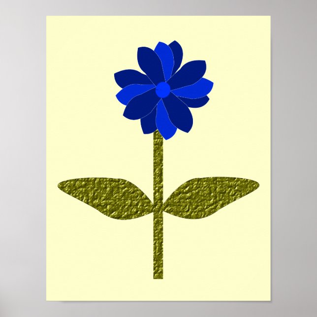Daisy Ocean Blue Print (Front)