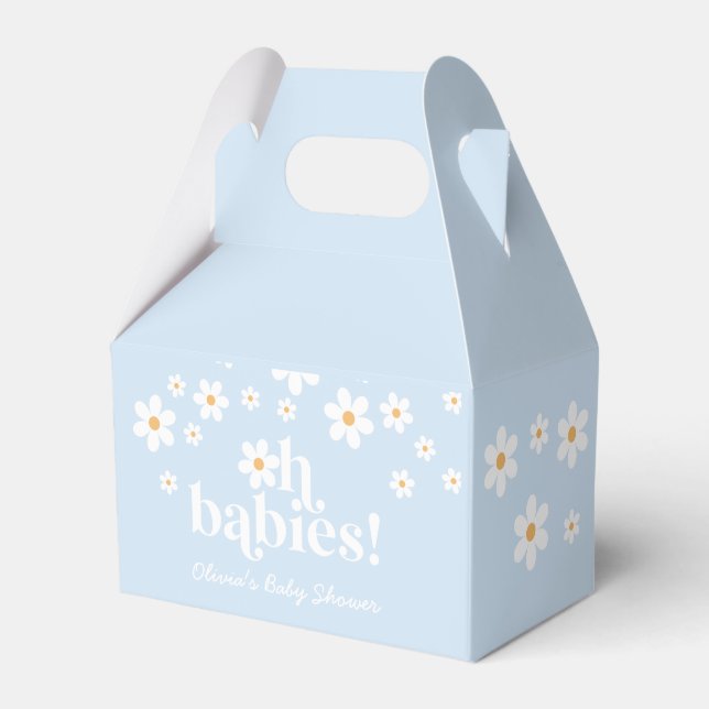 Daisy Oh Babies Retro Baby Shower Favour Box (Front Side)