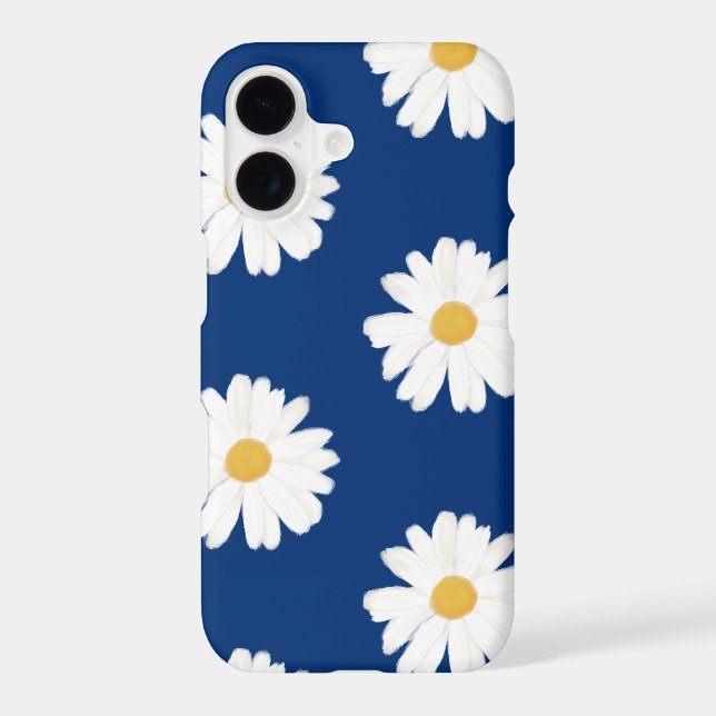 Daisy Oil Paint Style Flower Girly Blue (Back)