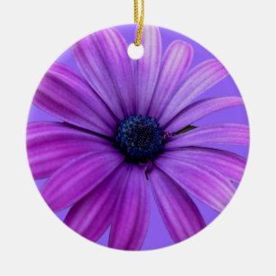 Daisy Ornament Purple Flowers Christmas Decoration