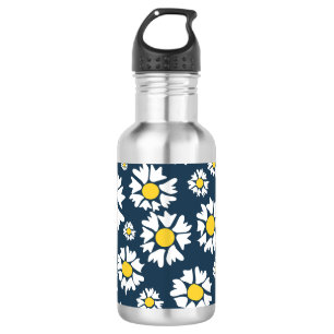 Daisy Pattern, Floral Pattern, White Daisies 532 Ml Water Bottle