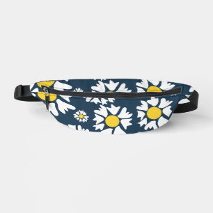 Daisy Pattern, Floral Pattern, White Daisies Bum Bags