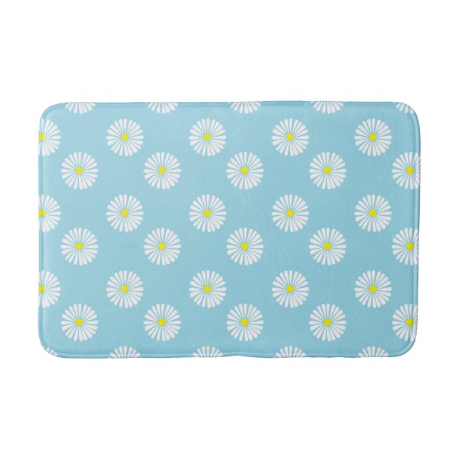 Daisy Pattern Foam Bathmat (Front)