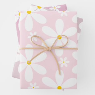Daisy Pattern (PInk) Wrapping Paper Sheet