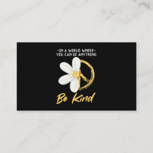 Daisy Peace Sign Flower Gardening Hippie Business Card
