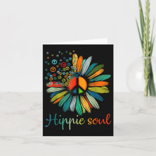 Daisy Peace Sign Hippie Soul Flower Lovers Gifts  Card