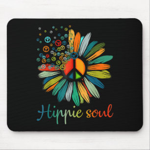 Daisy Peace Sign Hippie Soul Flower Lovers Gifts Mouse Pad