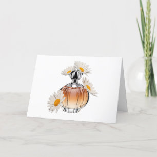 Daisy Perfume Bottle Thank You Card