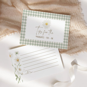 Daisy Petals Parent Tips Baby Shower Enclosure Card
