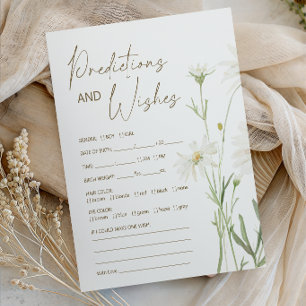 Daisy Petals Prediction Wishes Baby Shower Game Poster