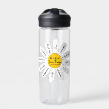 Daisy Philippians 4:8 clear water bottle