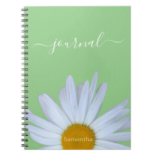Daisy Photo Green Journal Spiral Photo Notebook