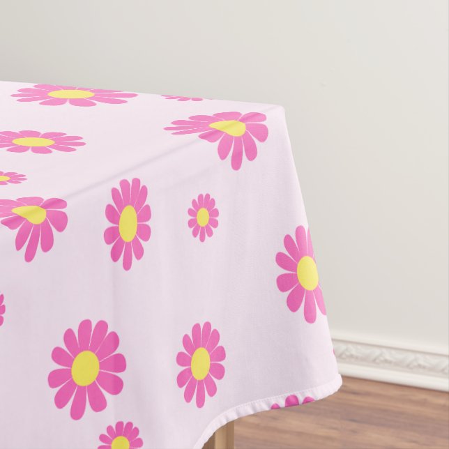 Daisy Pink  Tablecloth (In Situ)