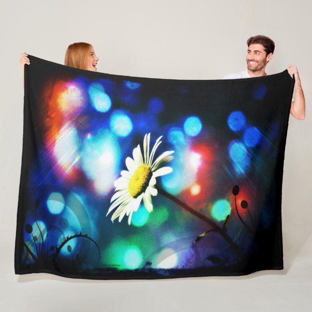 Daisy Pop Art  Fleece Blanket (In Situ)