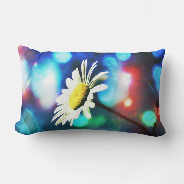 Daisy Pop Art Outdoor Throw Pillow (Front)