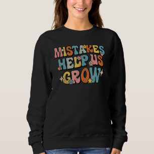 Daisy Positive Growth Mindset Retro Teacher Back T Sweatshirt