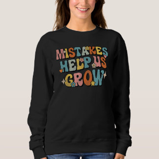 Daisy Positive Growth Mindset Retro Teacher Back T Sweatshirt