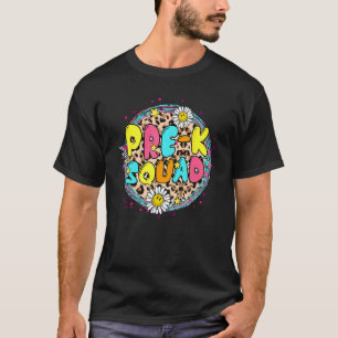 Daisy Pre K Squad Back To School Team Retro Groovy T-Shirt